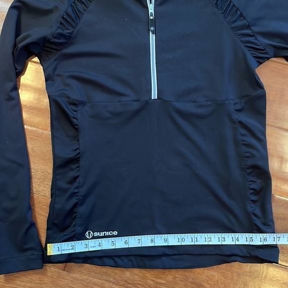 SUN ice black t zip long sleeve top size medium - Picture 14 of 16